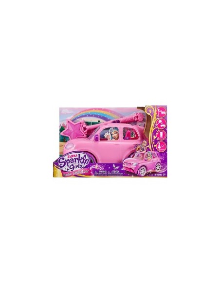 Sparkle Girlz, auto con radiocomando, bacchetta magica, 360°, bambine 3+ anni, giocattolo interattivo, rosa