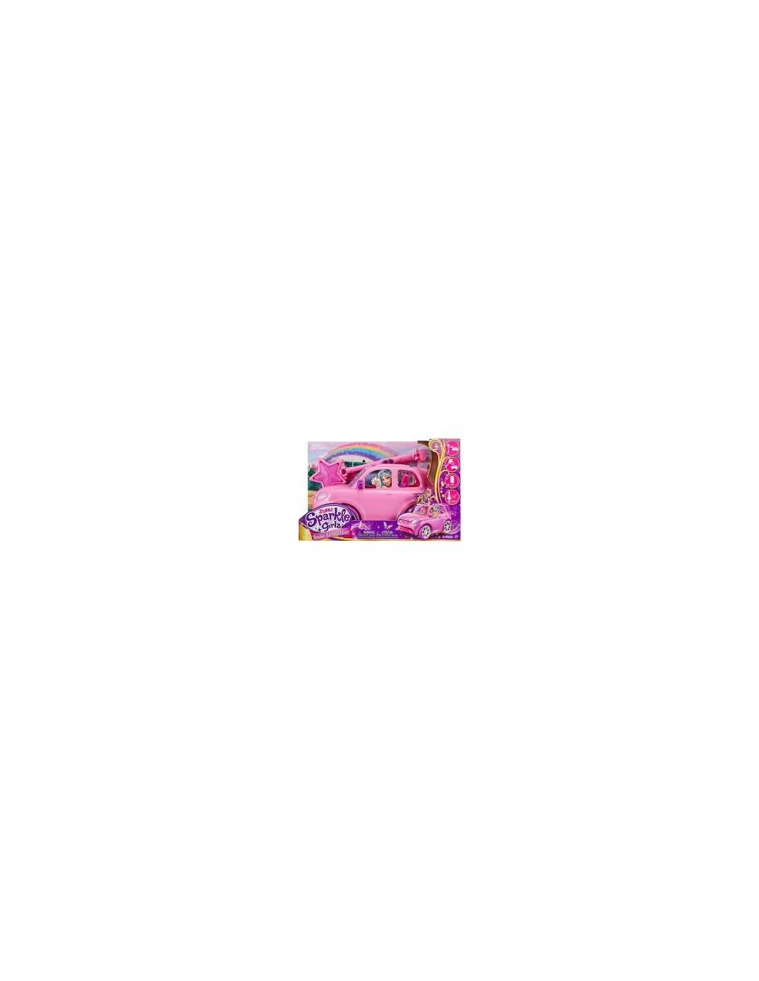 Sparkle Girlz, auto con radiocomando, bacchetta magica, 360°, bambine 3+ anni, giocattolo interattivo, rosa