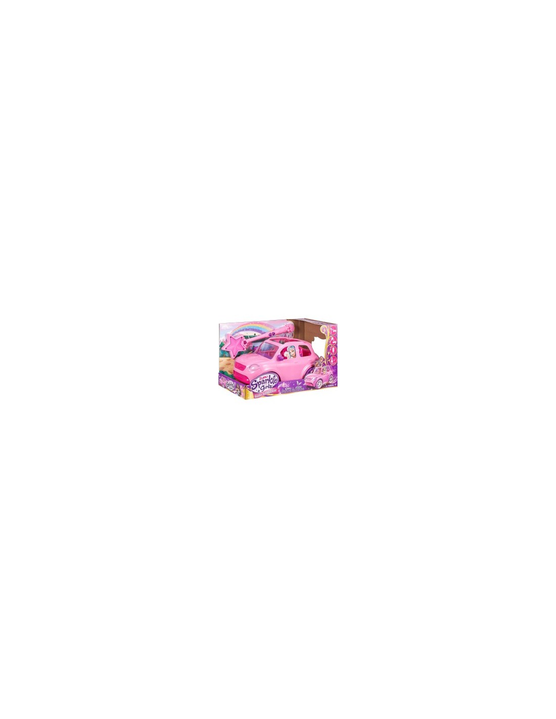Sparkle Girlz, auto con radiocomando, bacchetta magica, 360°, bambine 3+ anni, giocattolo interattivo, rosa