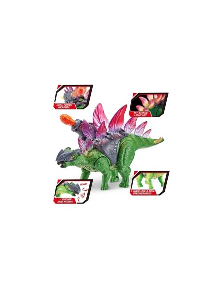 ROBO ALIVE  DINO WARS STEGOSAURO 7131 DINOSAURO ROBOT ARMATURA DA BATTAGLIA LUCI E SUONI