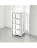CASSETTIERA BAMBÙ A 4 CASSETTI BIANCO TONTARELLI su TreG Ingrosso