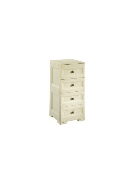 CASSETTIERA STRETTA 4 CASSETTI ANGORA su TreG Ingrosso