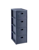 Cassettiera, Elegance, 30x40x80 cm, SL Navy, plastica resistente, organizer casa ufficio, salvaspazio verticale