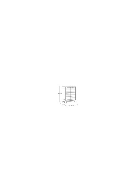 ARMADIO BASSO PLANET OUTDOOR 80X100X44CM
