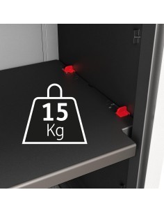 Keter Detroit, armadio alto in plastica, armadio nero garage, 65x45x182 cm, armadietto attrezzi, armadio da esterno