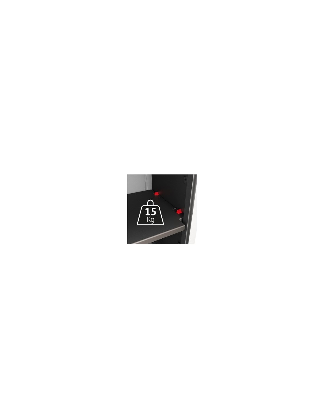 Keter Detroit, armadio alto in plastica, armadio nero garage, 65x45x182 cm, armadietto attrezzi, armadio da esterno