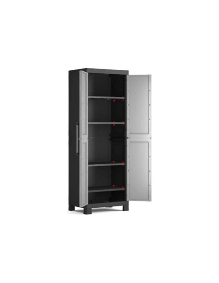 ARMADIO DETROIT ALTO GRIGIO/NERO 65X45X182CM