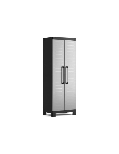 ARMADIO DETROIT ALTO GRIGIO/NERO 65X45X182CM