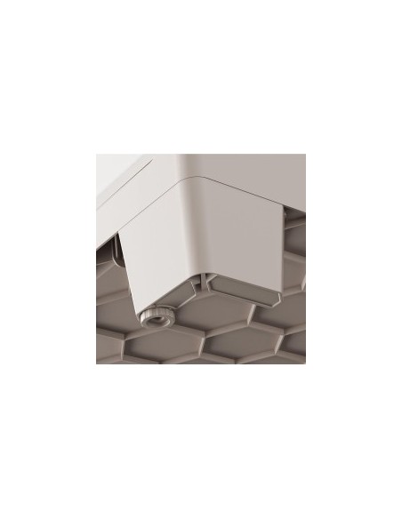 Keter Gulliver, armadio portascope da esterno, 8 ripiani pieghevoli, 80x44x182 cm, balcone, giardino, sabbia, beige, resina
