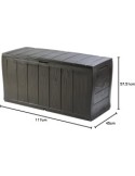BAULE CONTENITORE SHERWOOD MARRONE 117X45X57CM