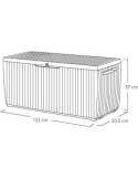 BAULE CONTENITORE SPRINGWOOD MARRONE 123X53X57CM