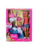 BARBIE BAMBOLA CON 3 CUCCIOLI E VASCA CON ACCESSORI GDJ37