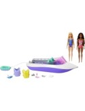 BARBIE MOTOSCAFO CON COPPIA BAMBOLE ED ACCESSORI HJK58