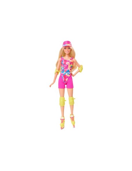 BARBIE BAMBOLA CON ROLLER SKATE HRB04, GIOCO PER BAMBINE, ACCESSORI ROLLER, 3+ ANNI