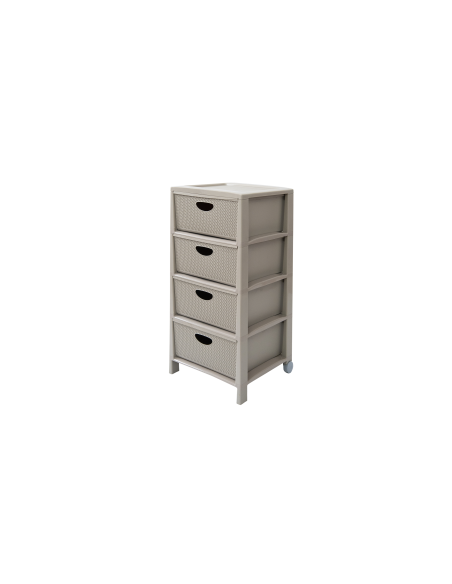 CASSETTIERA BF01292 INTRECCIO 4 CASSETTI TORTORA BELLI E FORTI su T...