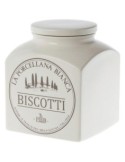 Barattolo Conserva Biscotti 3 Litri, Porcellana, Contenitore Decorativo Cucina, Lavabile Lavastoviglie