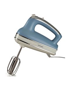 Ariete 1548 Sbattitore Vintage, 450W, 5 Velocità + Turbo, 2 Fruste Inox, Celeste