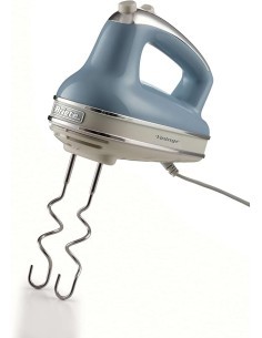 Ariete 1548 Sbattitore Vintage, 450W, 5 Velocità + Turbo, 2 Fruste Inox, Celeste