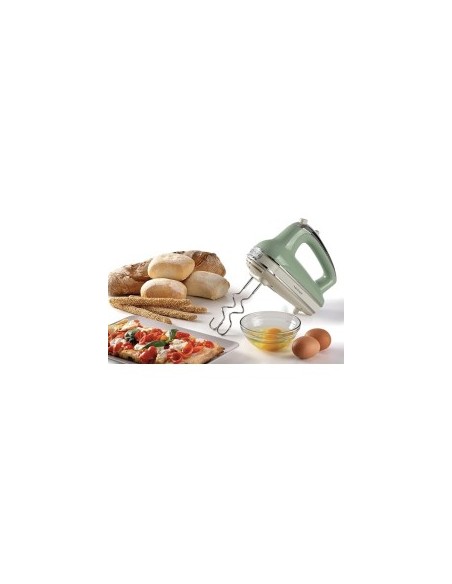 Ariete 1548 Sbattitore Vintage, 450W, 5 Velocità + Turbo, 2 Fruste Inox, Verde