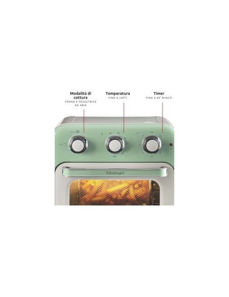 Forno Elettrico Ariete 4632 Verde 16LT Vintage | TreG ingrosso