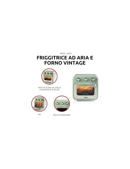 Forno Elettrico Ariete 4632 Verde 16LT Vintage | TreG ingrosso