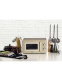 Ariete 3960 Forno a Microonde Vintage, 800W, 20 Litri, 6 Livelli, Timer 30 Min, Beige