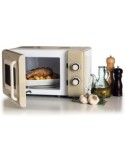Ariete 3960 Forno a Microonde Vintage, 800W, 20 Litri, 6 Livelli, Timer 30 Min, Beige