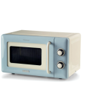 Ariete 3960 Forno a Microonde Vintage, 800W, 20 Litri, 6 Livelli, Timer 30 Min, Celeste
