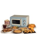 Ariete 3960 Forno a Microonde Vintage, 800W, 20 Litri, 6 Livelli, Timer 30 Min, Celeste