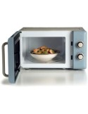 Ariete 3960 Forno a Microonde Vintage, 800W, 20 Litri, 6 Livelli, Timer 30 Min, Celeste