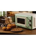 Ariete 3960 Forno a Microonde Vintage, 800W, 20 Litri, 6 Livelli, Timer 30 Min, Verde