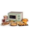 Ariete 3960 Forno a Microonde Vintage, 800W, 20 Litri, 6 Livelli, Timer 30 Min, Verde