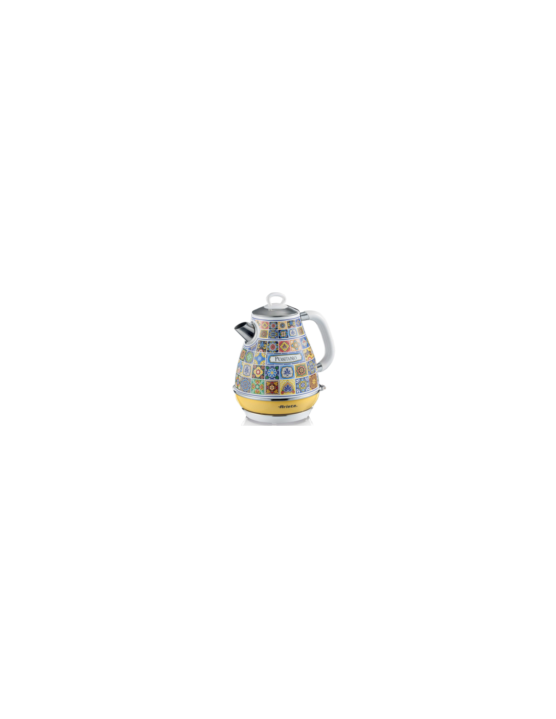 Ariete 2869 Bollitore Positano, Bollitore Elettrico, 1,7L, 2000W, Base Cordless, Autospegnimento