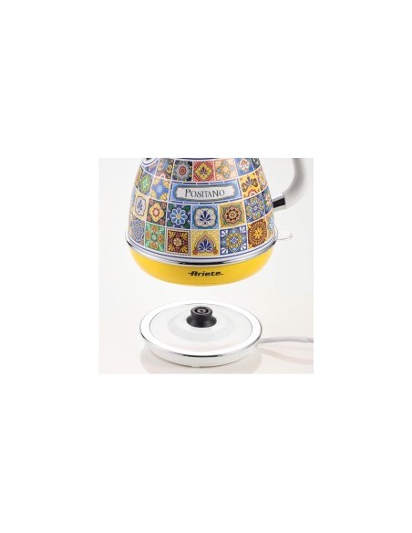 Ariete 2869 Bollitore Positano, Bollitore Elettrico, 1,7L, 2000W, Base Cordless, Autospegnimento