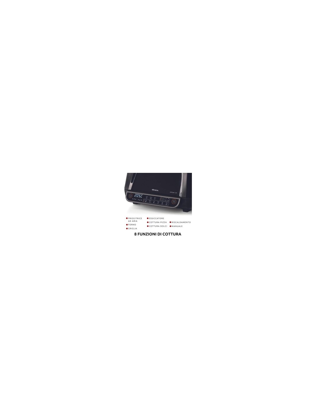 Friggitrice ad Aria Ariete 4635 8LT con Bistecchiera | TreG Ingrosso