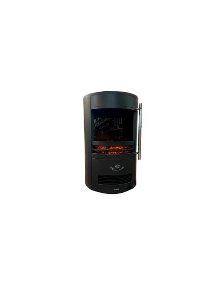 Stufa Elettrica, Camino a Pavimento 2000W, Effetto Fiamma LED Regolabile, Termostato Integrato, Timer, 64,5x41x41 cm