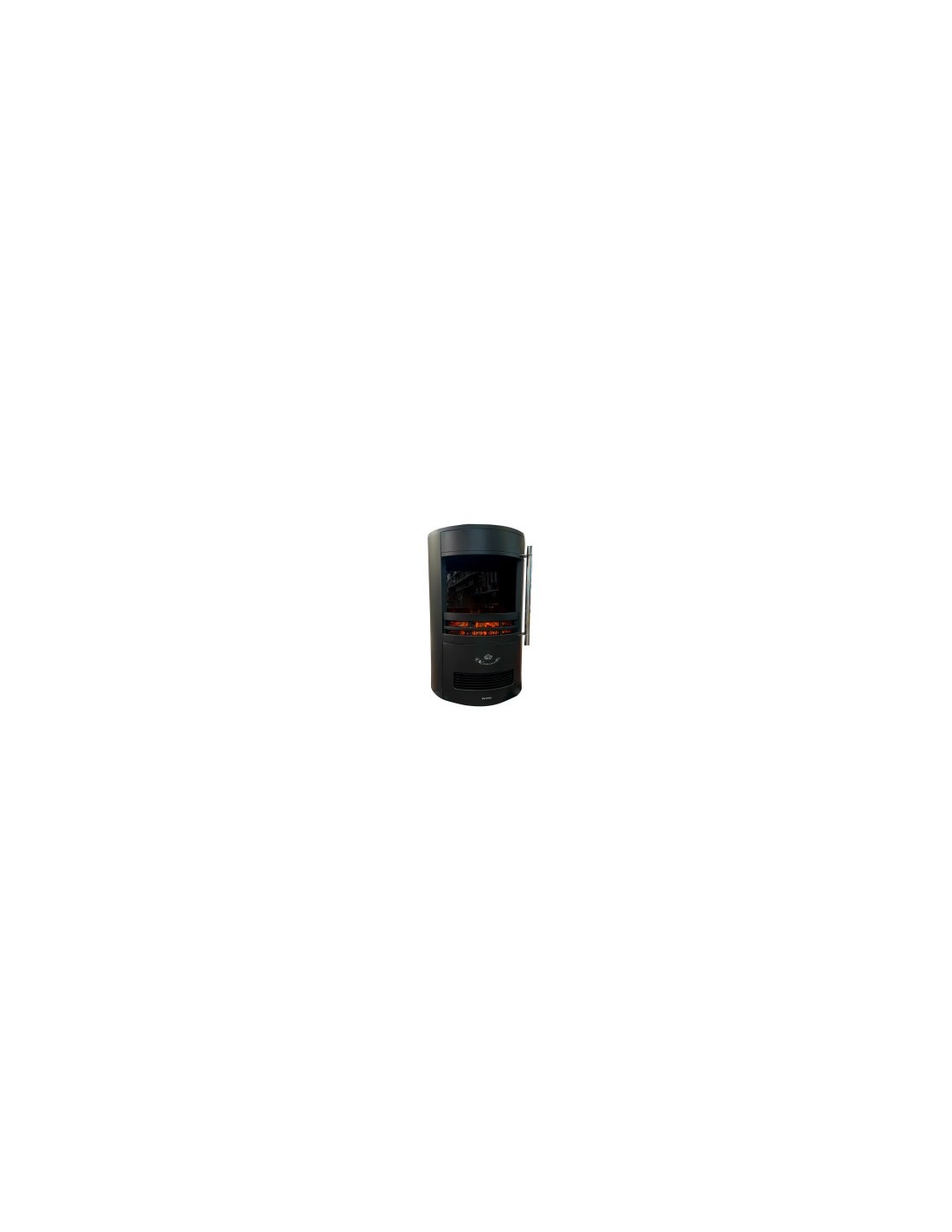 Stufa Elettrica, Camino a Pavimento 2000W, Effetto Fiamma LED Regolabile, Termostato Integrato, Timer, 64,5x41x41 cm