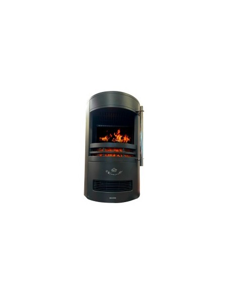 Stufa Elettrica, Camino a Pavimento 2000W, Effetto Fiamma LED Regolabile, Termostato Integrato, Timer, 64,5x41x41 cm