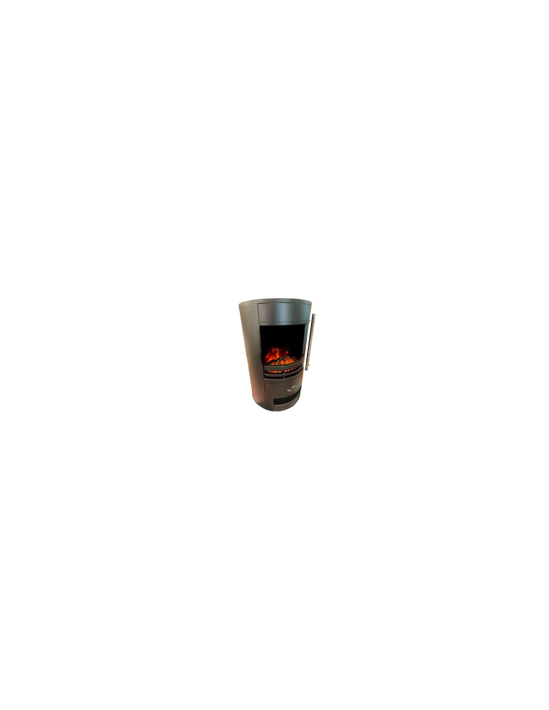 Stufa Elettrica, Camino a Pavimento 2000W, Effetto Fiamma LED Regolabile, Termostato Integrato, Timer, 64,5x41x41 cm