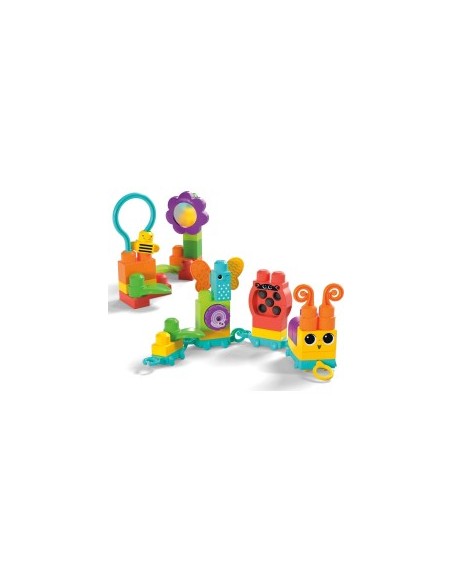 MEGA BLOKS HKN42, SAFARI SCUOTI E SUONA, 15 PEZZI, ANIMALI MONTABILI, GIOCATTOLO SENSORIALE +1 ANNO