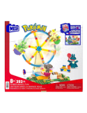 MEGA POKÉMON HXF80, RUOTA PANORAMICA, SET COSTRUZIONI CON PIKACHU, PANCHAM E POKÉ BALL, GIOCO BAMBINI +6 ANNI