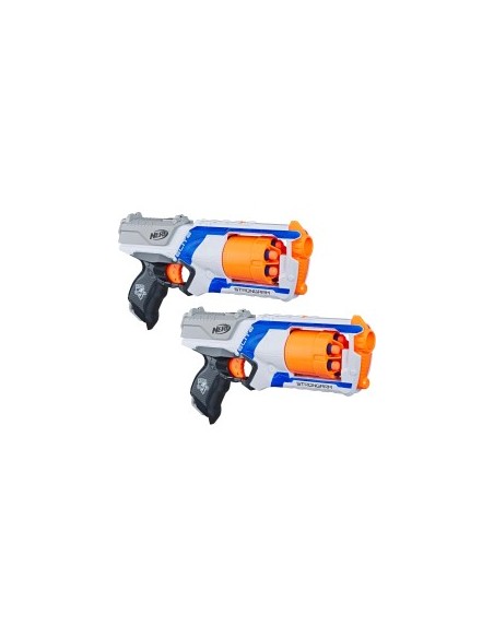NERF B8995 STRONGARM DUAL PACK, 2 BLASTER LANCIA DARDI, GIOCO BAMBINI +8 ANNI