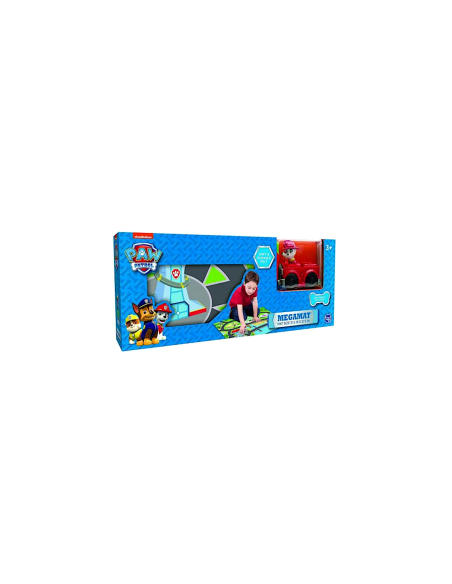 PAW PATROL PAW123040, PLAYMAT IN FELTRO CON VEICOLO, TAPPETO GIOCO MORBIDO, GIOCO BAMBINI +3 ANNI