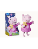 PEPPA PIG PEPPA NINNA NINNA, PELUCHE MUSICALE CON ORSO, 3 CANZONI, 3 FRASI, GIOCO BAMBINI +3 ANNI