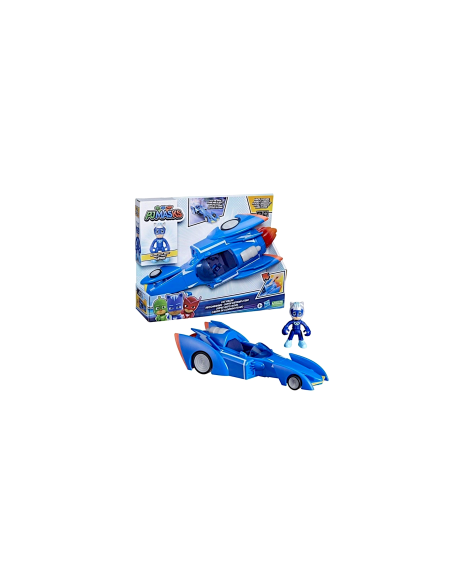 PJ MASKS F6213 CAT RACER CON PERSONAGGIO, VEICOLO SUPER PIGIAMINI, GIOCATTOLO PER BAMBINI