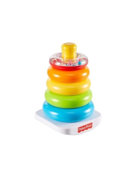 FISHER-PRICE GKD51 PIRAMIDE 5 ANELLI COLORATI CON BASE OSCILLANTE, GIOCATTOLO EDUCATIVO 6+ MESI