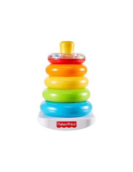 FISHER-PRICE GKD51 PIRAMIDE 5 ANELLI COLORATI CON BASE OSCILLANTE, GIOCATTOLO EDUCATIVO 6+ MESI
