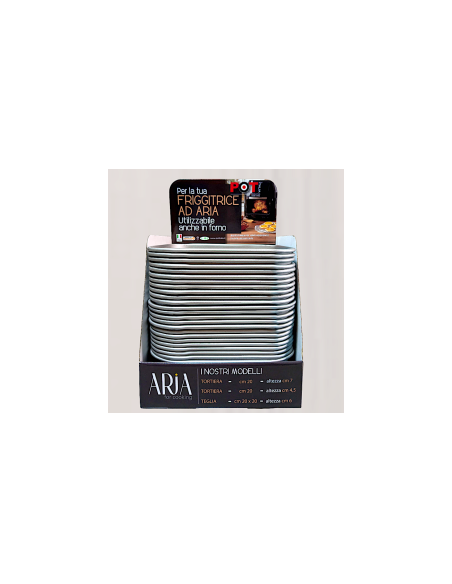 TEGLIA QUADRA 20X20CM H6CM PER FRIGGITRICE AD ARIA