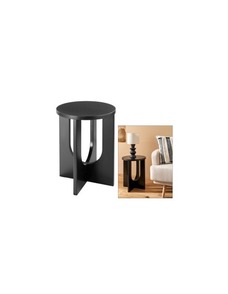 TAVOLINO 206046B BLOOM NERO 40X50CM MDF