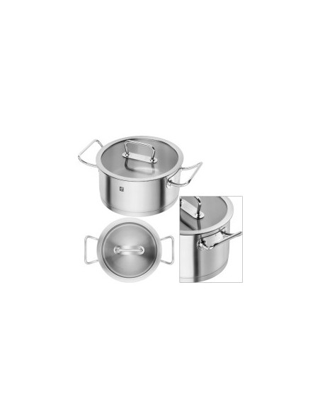PRO CASSERUOLA BASSA 24CM INOX CON COPERCHIO